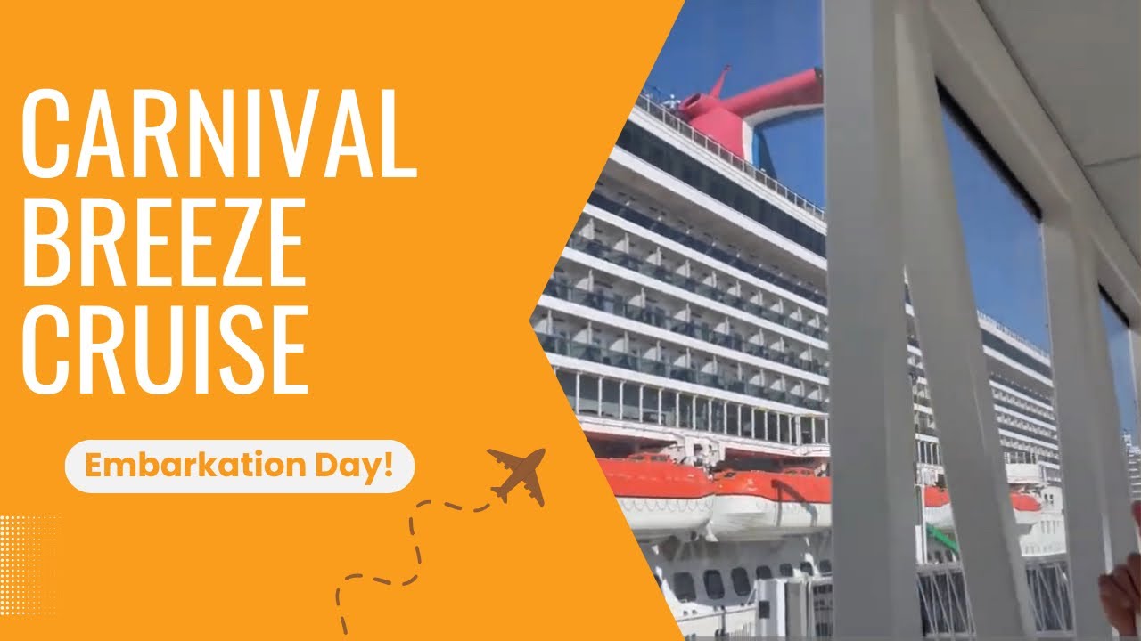 Carnival Breeze Embarkation Day-Onboarding Process|Room Tour|Guy’s Burgers #vlog #carnivalcruise