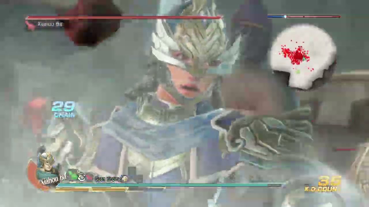 Dynasty Warriors 8 XL - Xiahou Ba vs Mt. Qi (Shu) electrified officer pileup (PS4, no audio)