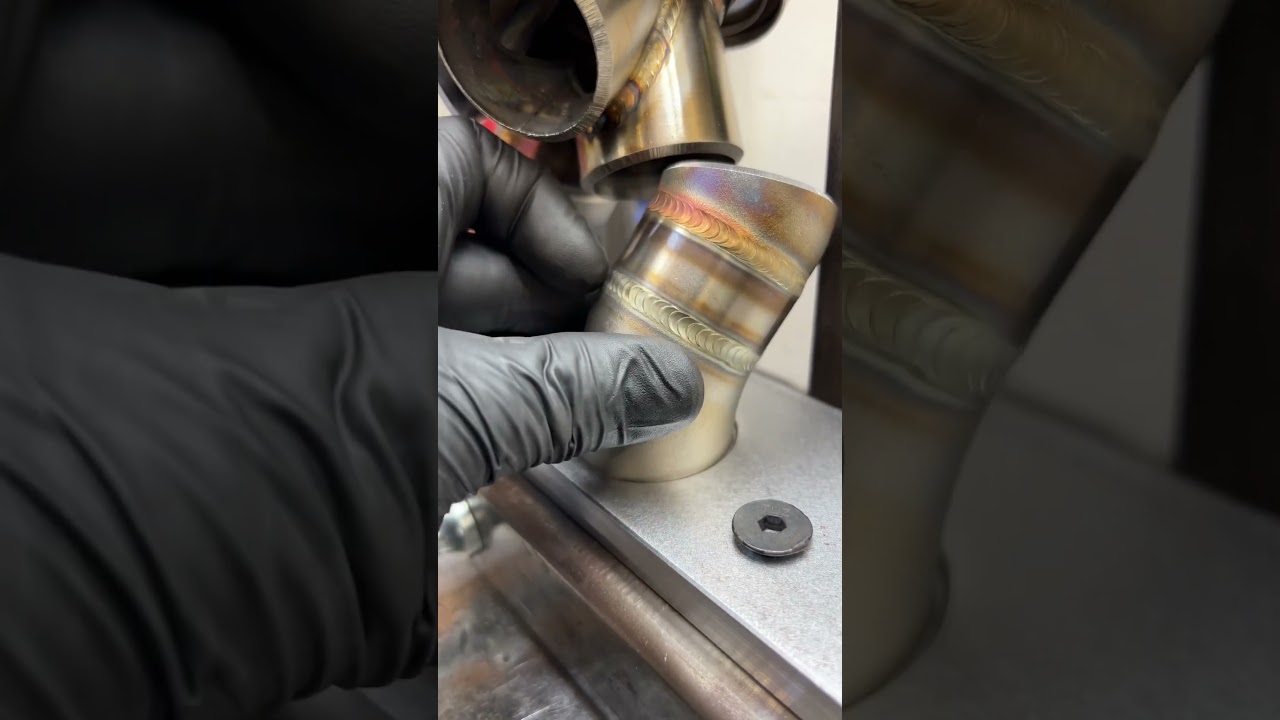 Turbo manifold building with materials sourced from Verocious Motorsports #fabrication #weld #tig