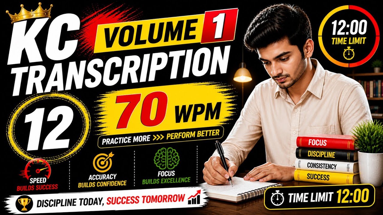 Kailash Chandra Volume-1 Transcription-12 @70wpm |