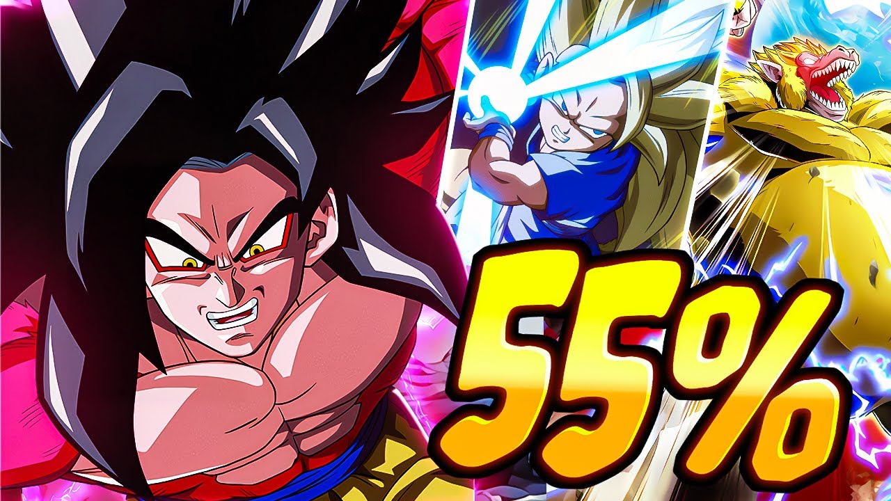(Dokkan Battle) 55% LEVEL 1 LINKS CARNIVAL LR SSJ4 GOKU COMPLETE OVERVIEW AND SHOWCASE!