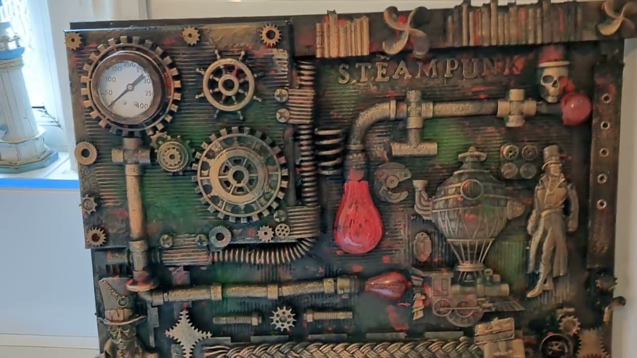 Steampunk Art Mixed Media Art 3D Art industrial Art  #steampunk #mixedmediaart