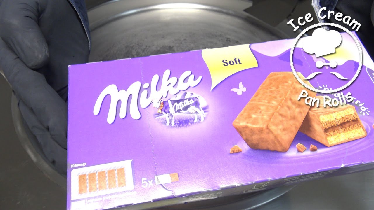MILKA SOFT CHOCO TRIO Ice Cream Rolls | ASMR oddly satisfying tingles | tapping | scratching | loud
