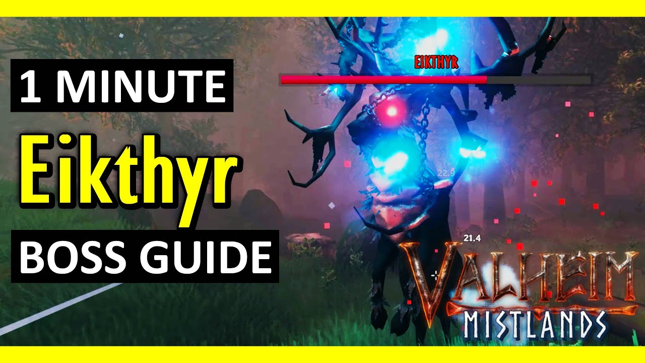 Eikthyr - 1 minute boss guide (first boss) | Valheim (2023)