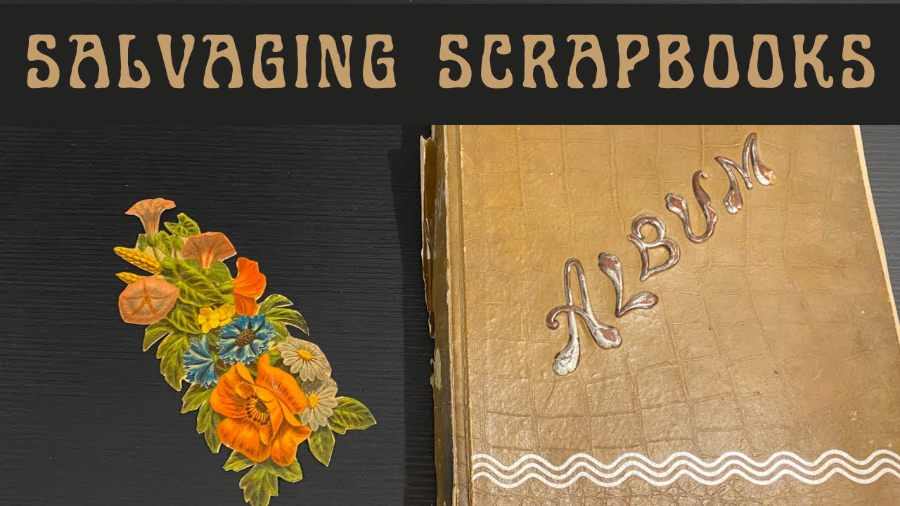 How to rescue antique ephemera glued into a 19th century vintage scrapbook
