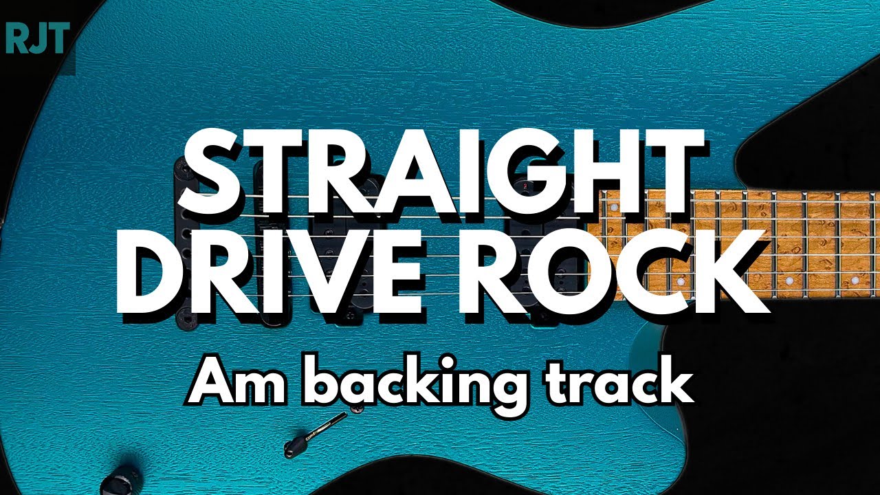 Straight Drive Rock Guitar Backing Track In A Minor