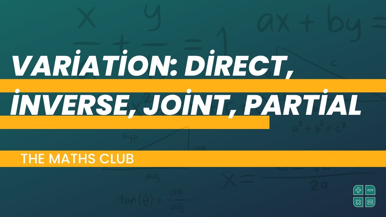 Variation | The Maths Club | WAEC | NECO | JAMB