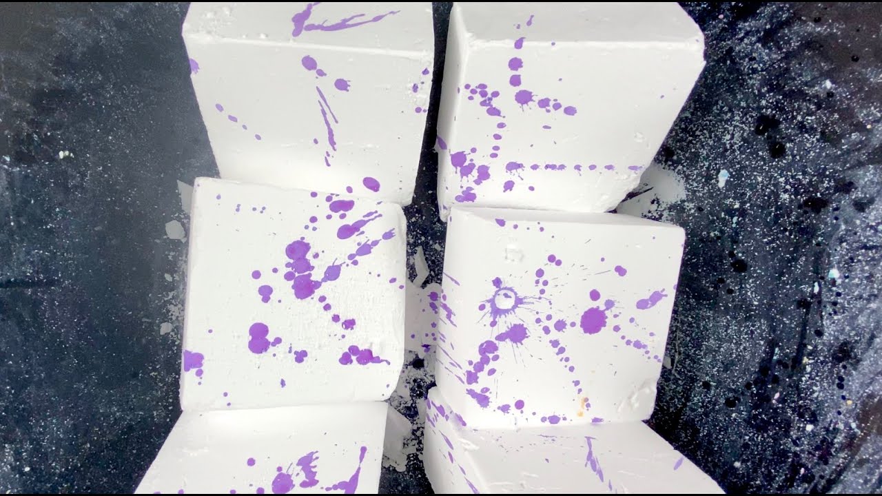 ASMR ADER GYM CHALK CRUSH WITH PURPLE COLOR SPLASH ~ #HAPPYHALLOWEEN