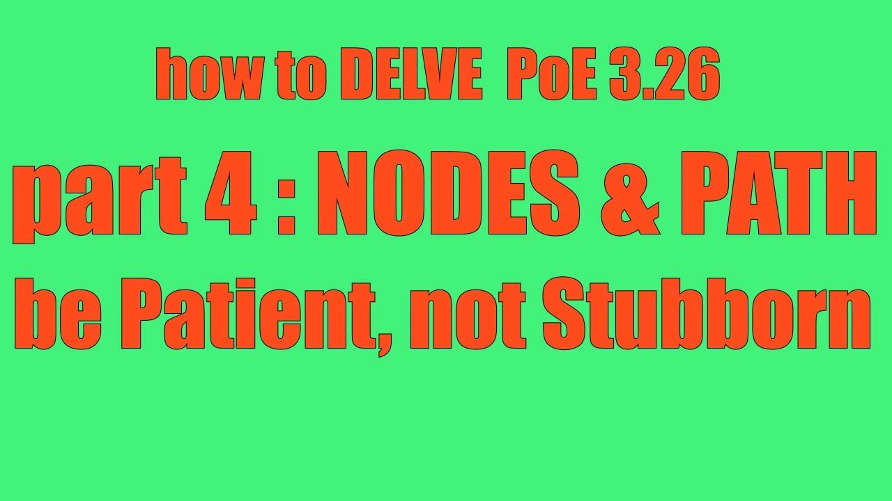 part4: PoE 3.26 How to Delve Guide with Examples (no bait, no basics)