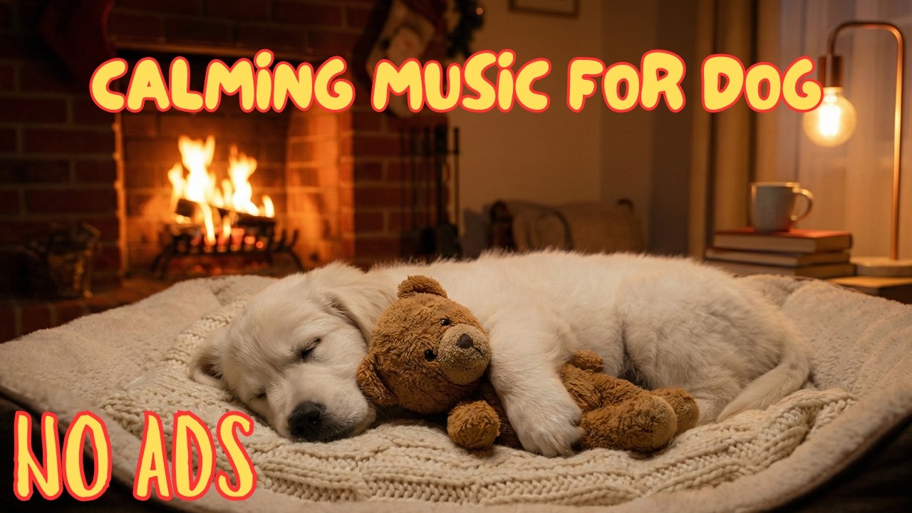 Ultimate Dog Calming Music 🐾🔥 Cozy Fireplace for Deep Sleep & Relaxation