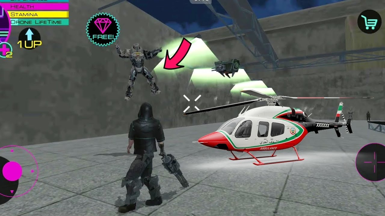 Cyber Future Crime - (Fight Future Robotic Army with Drone Defender) - Theft Future Army Helicopter