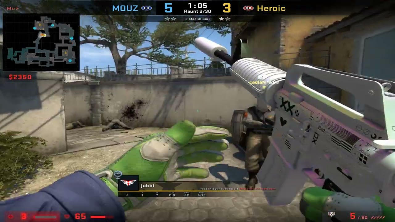 CSGO POV Heroic jabbi (13/21) vs MOUZ (inferno) - IEM Cologne 2022 Play-In