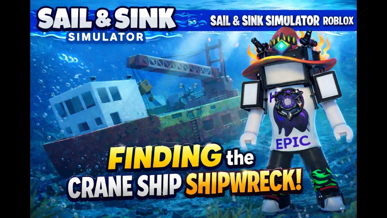 How to find crane ship shipreck in sail and sink simulator Roblox #sailandsinksimulator