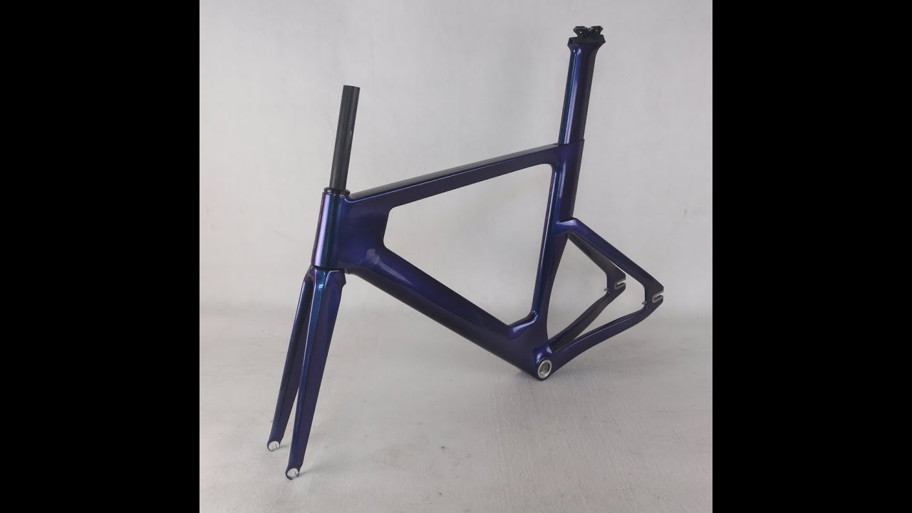 Chameleon paint T800 Toray Carbon Fiber BSA Aero track frame TR013 With Front Brake Hole