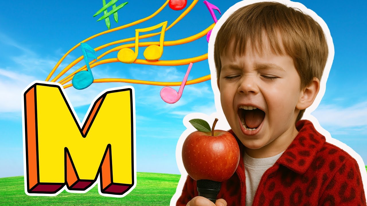 Come imparare facilmente la lettera M cantando - Le sillabe MA ME MI MO MU - Parole con M - 3/7 anni