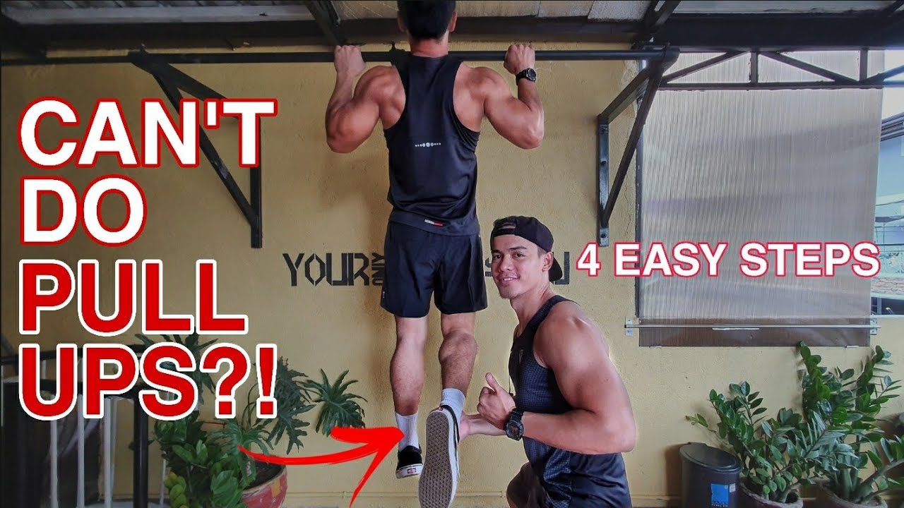 Can't do pull ups? | 4 EASY STEPS how to learn pull ups
