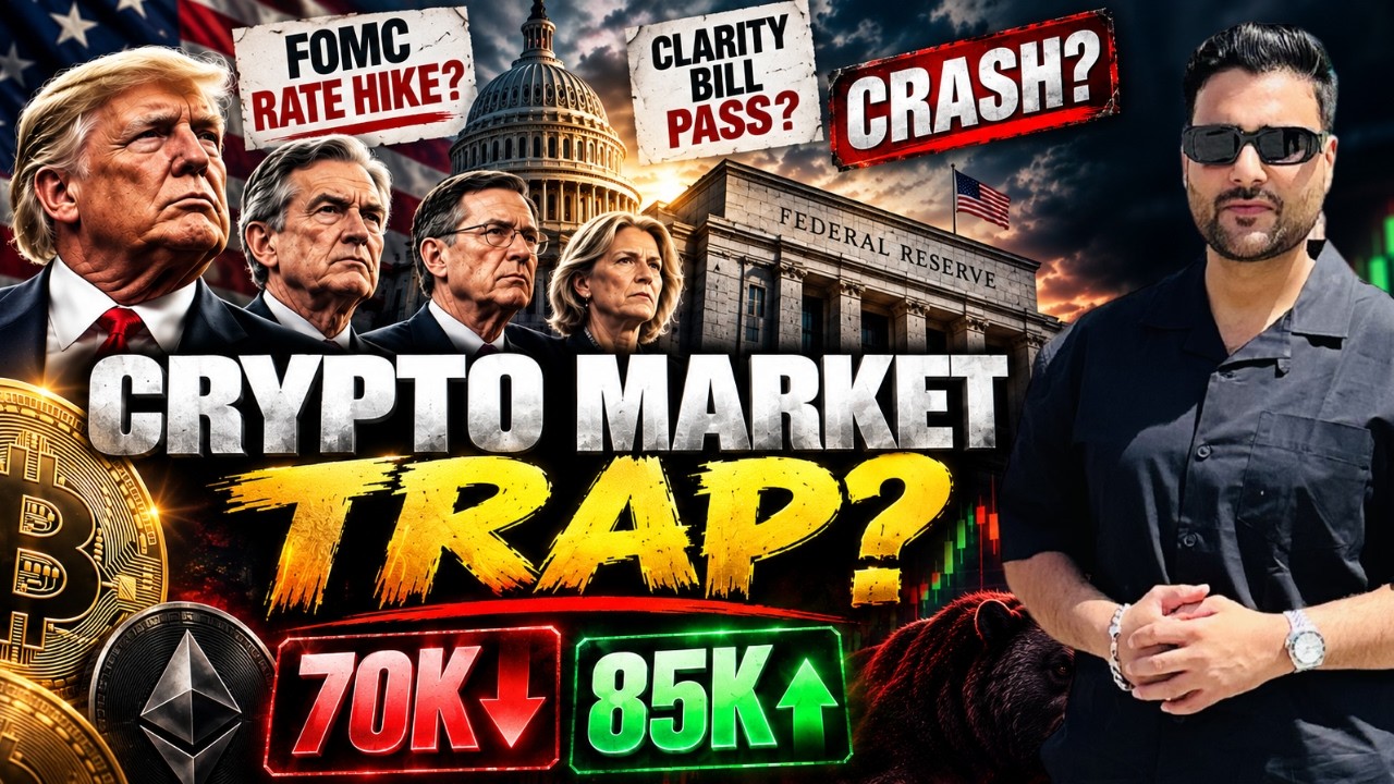 🚨FOMC + CLARITY BILL ⚠️ CRYPTO TRAP COMING? Crypto Market Update Hindi | Crypto News Today