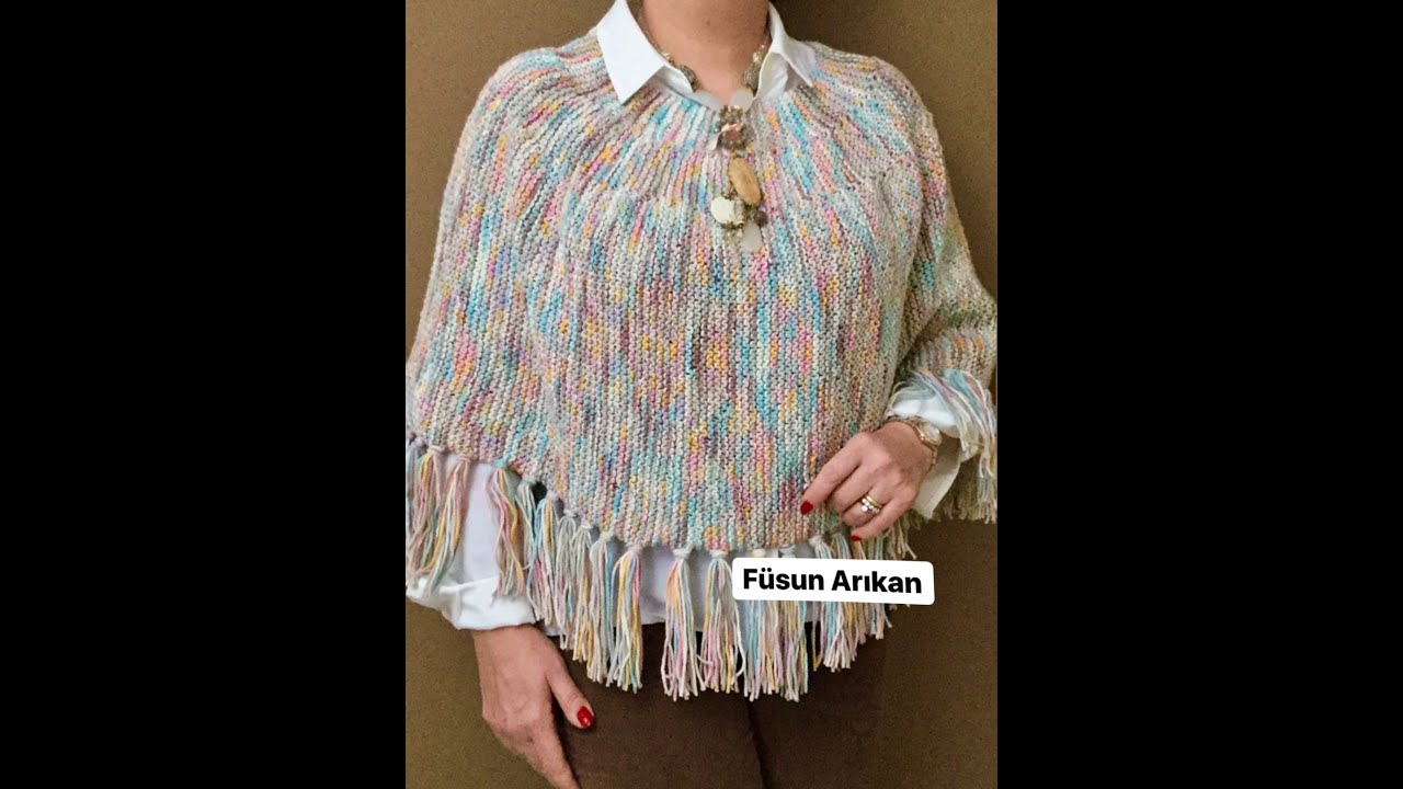 ЛЕГКОЕ ВЯЗАНИЕ ПОНЧО ИЗГОТОВЛЕНИЕ