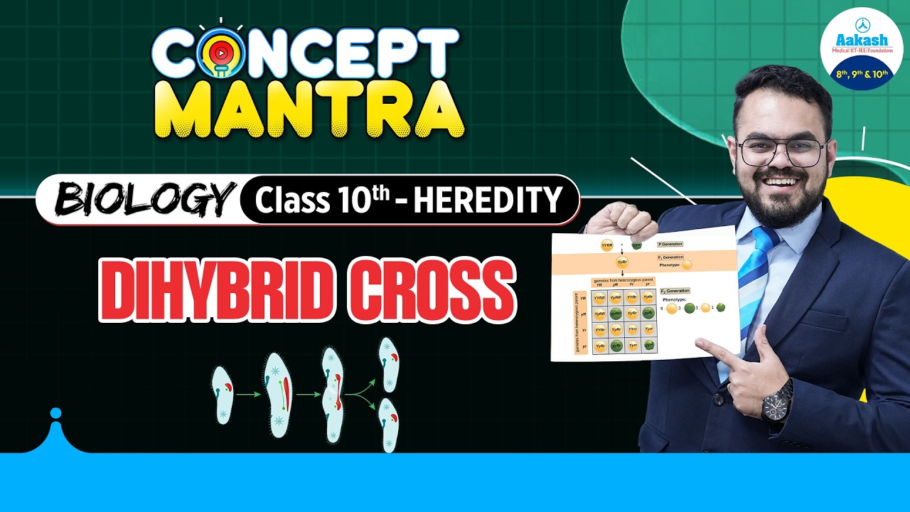 Dihybrid Cross Made Easy 🔥 Class 10 Biology | Heredity One Shot