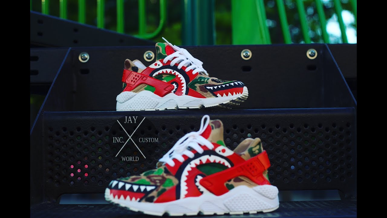 HOW TO: CUSTOM BAPE HURACHES (custom#10)
