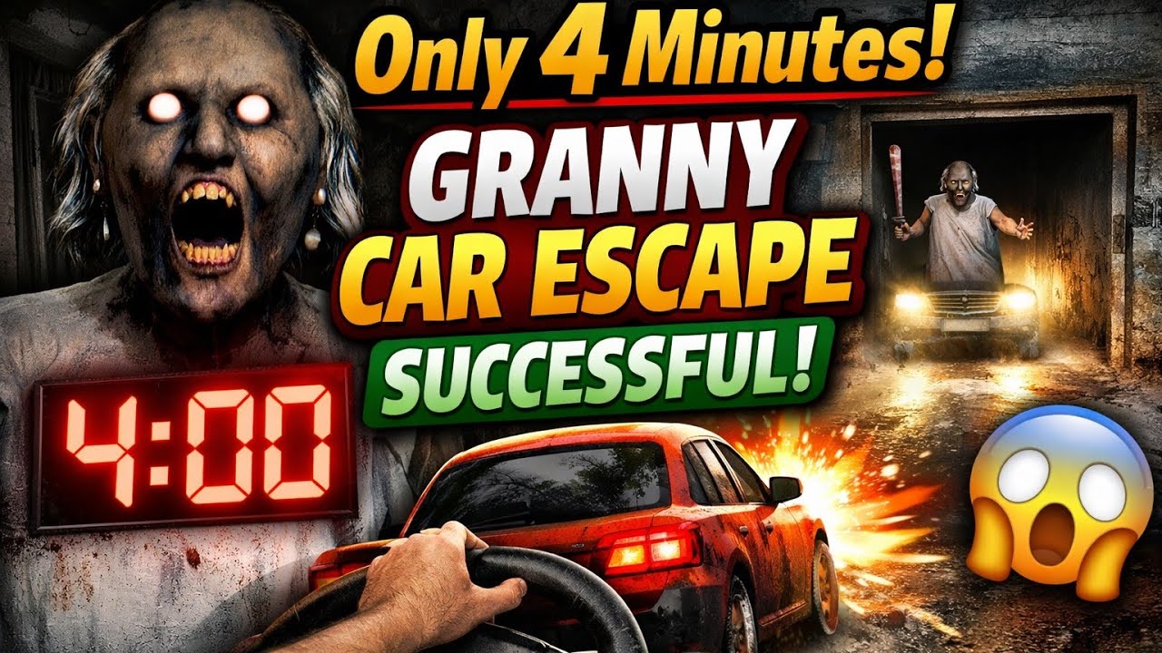 Only 4 Minutes! Granny Car Escape Successful