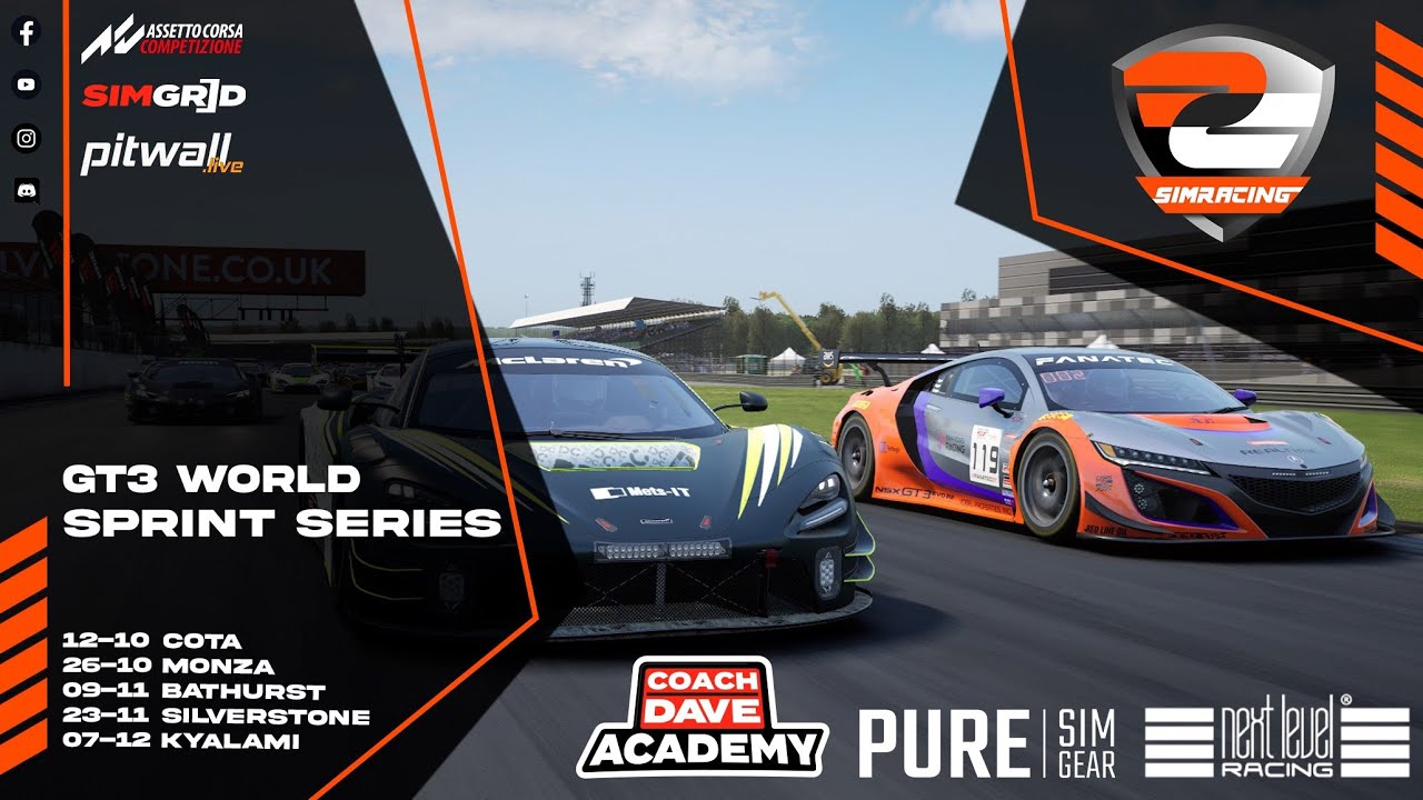 Assetto Corsa Competizione PC - GT3 World Sprint Series - Race 4- Silverstone 90'