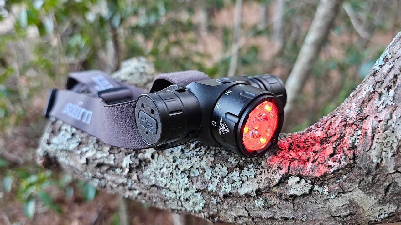 Sofirn HS21 Headlamp 2200 Lumen Rotary Switch - Hands Free Wave - Red Light, Spotlight, Floodlight