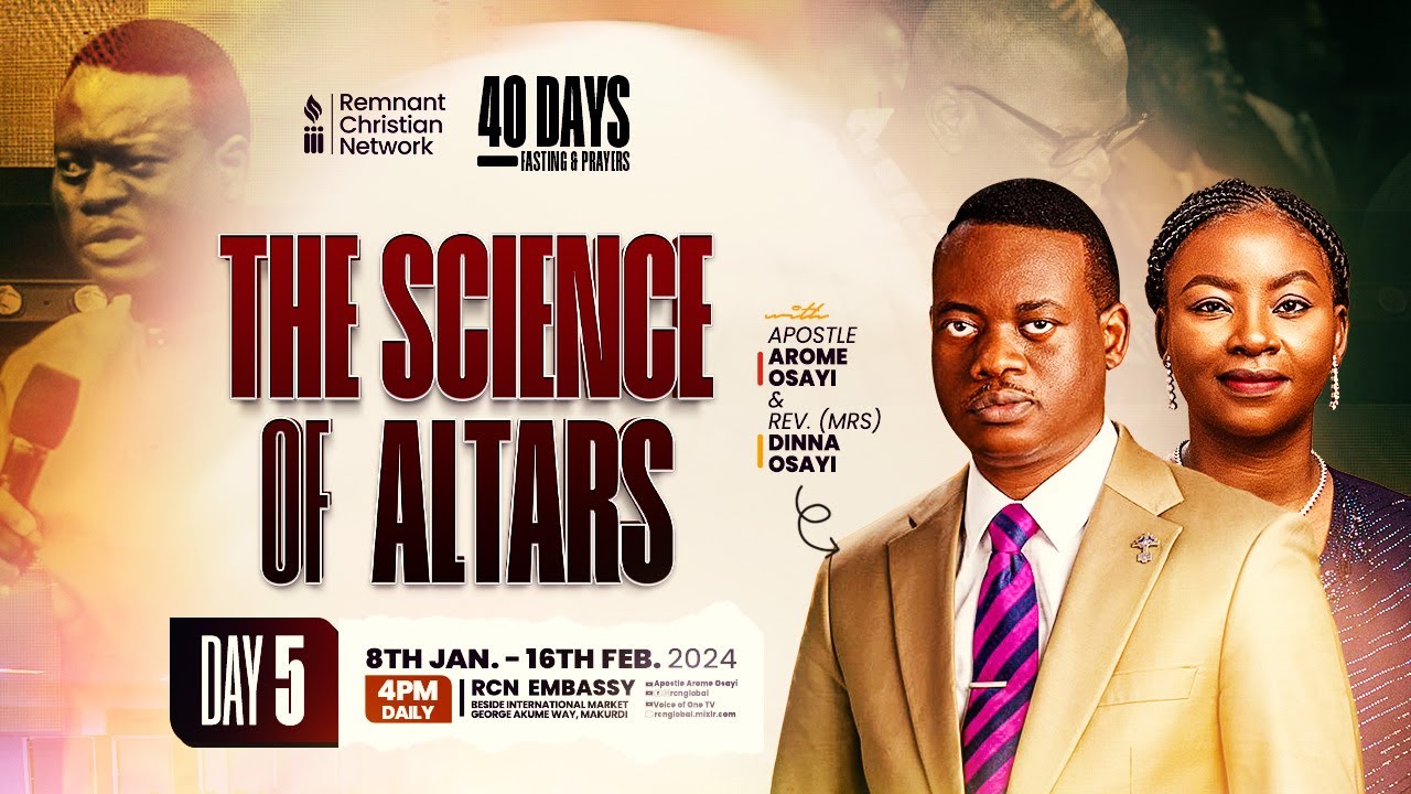 APOSTLE AROME OSAYI || 40 DAYS FASTING AND PRAYER || THE SCIENCE OF ALTARS || DAY 5 || 12TH JAN 2024