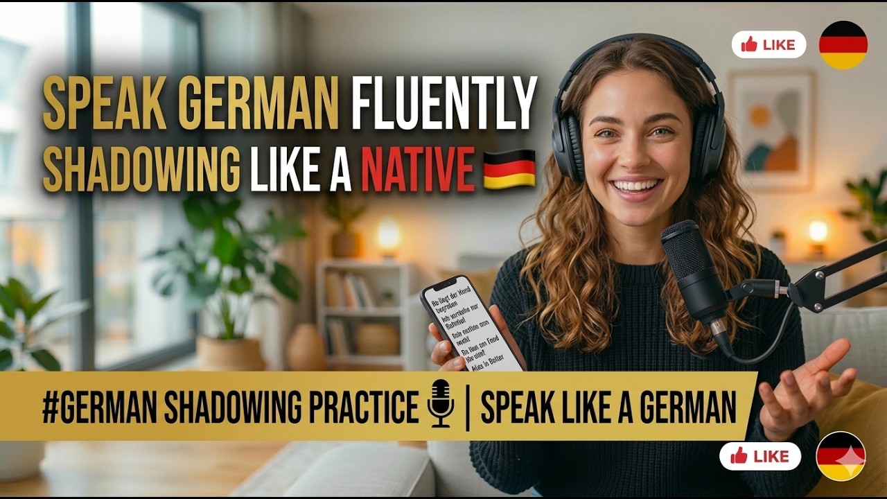 Fließend Deutsch sprechen, Shadowing wie ein Deutscher🇩🇪 Speak German Fluently - Almanlar Gibi Konuş