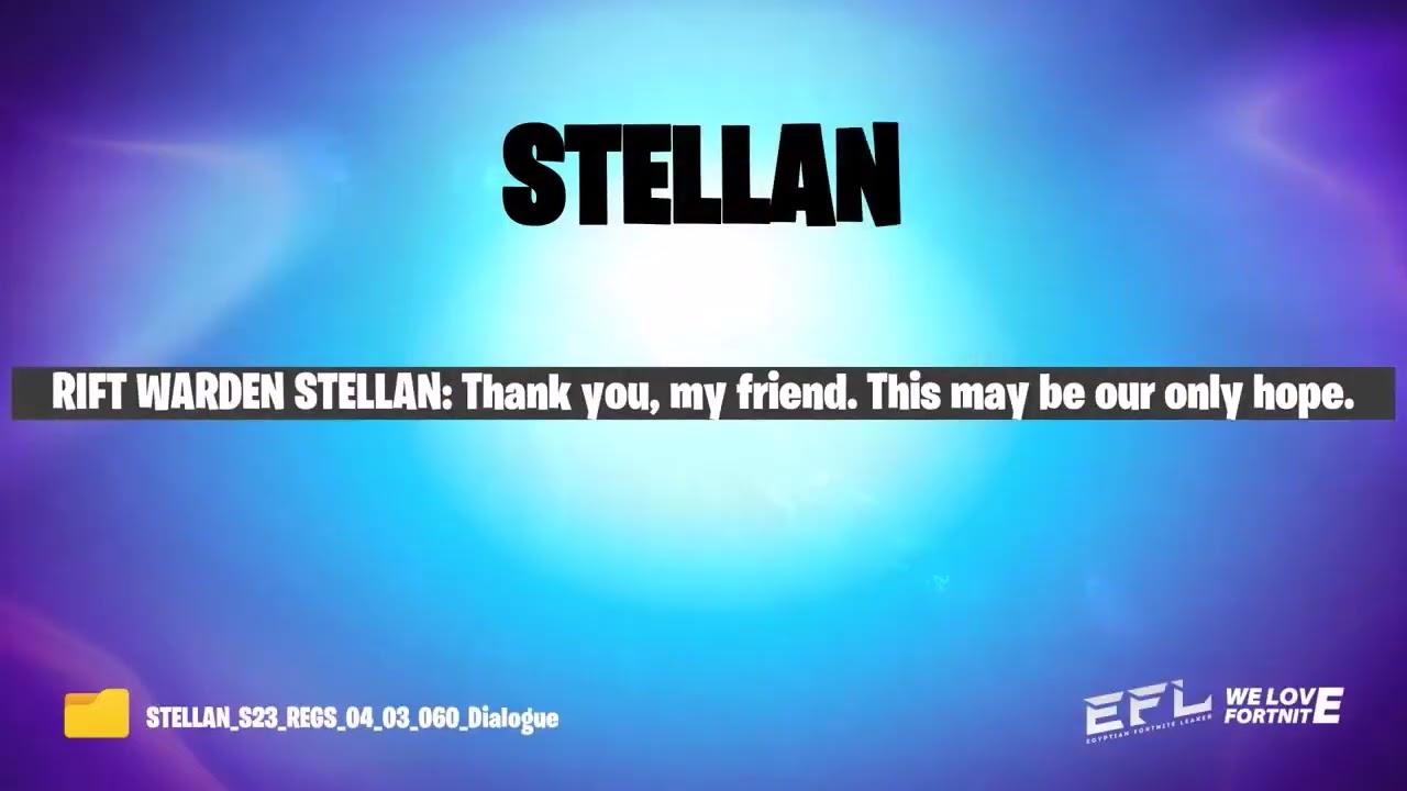 Fortnite: RIFT WARDEN STELLAN'S VOICE LINES FOR CHAPTER 4 SEASONS 1 and 2!