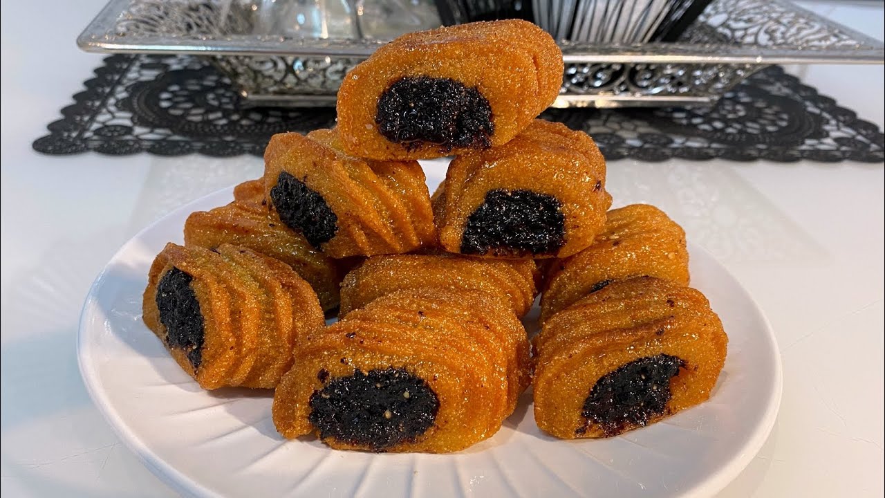 Makrout mit Dattelfüllung Honig Grieß Gebäck Chabakia Ramadan Rezept 🌛