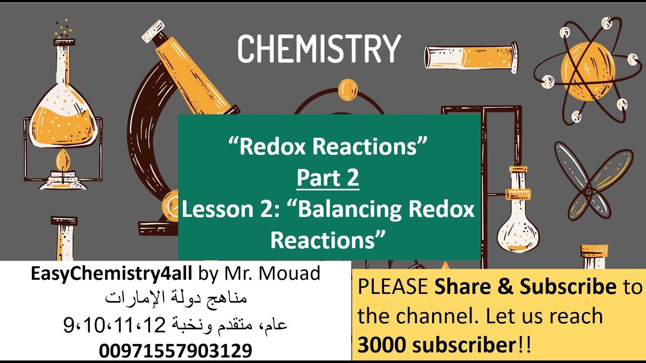 Redox Reactions| L2: Balancing Redox Reactions (Part 2) @EasyChemistry4all