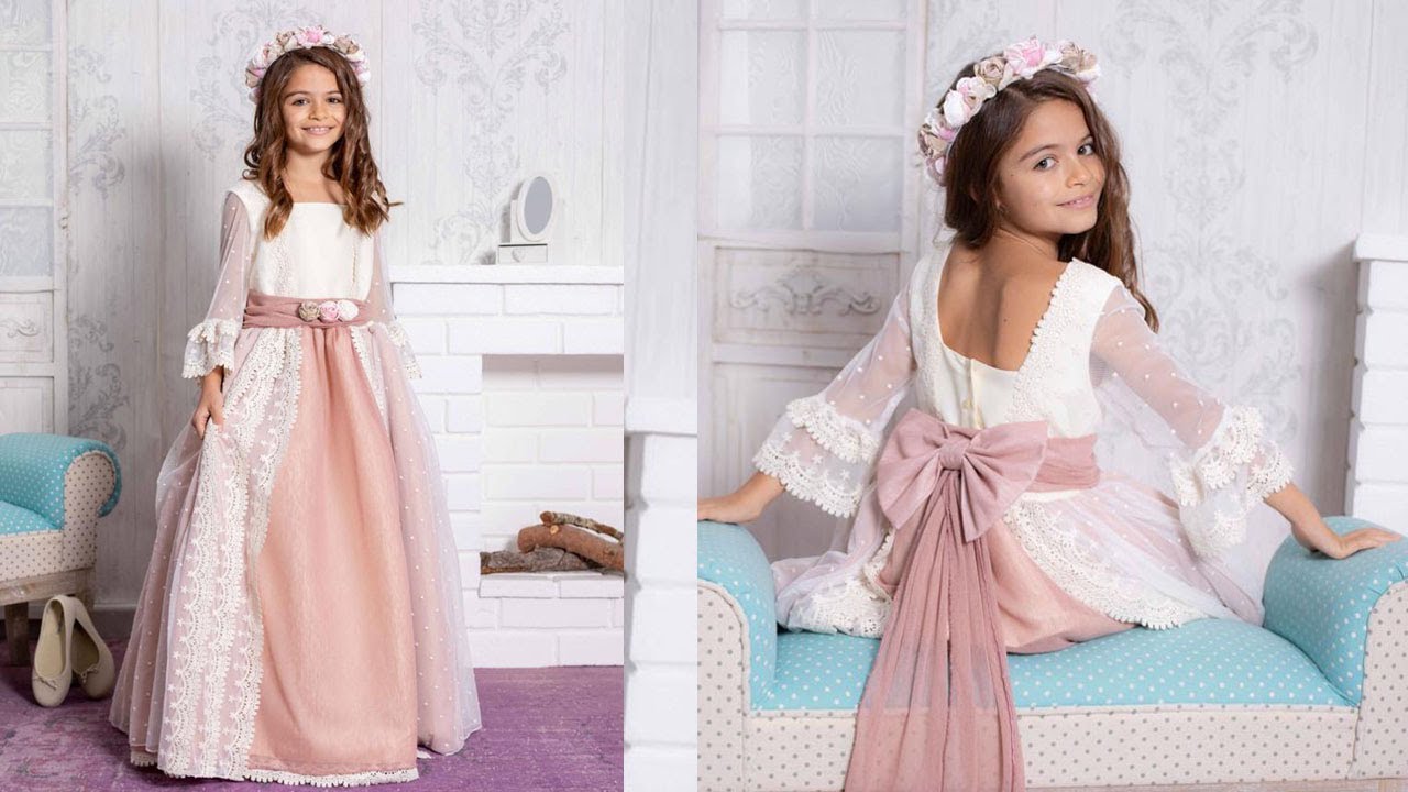 Como hacer un vestido de comunión. Vestido romántico.