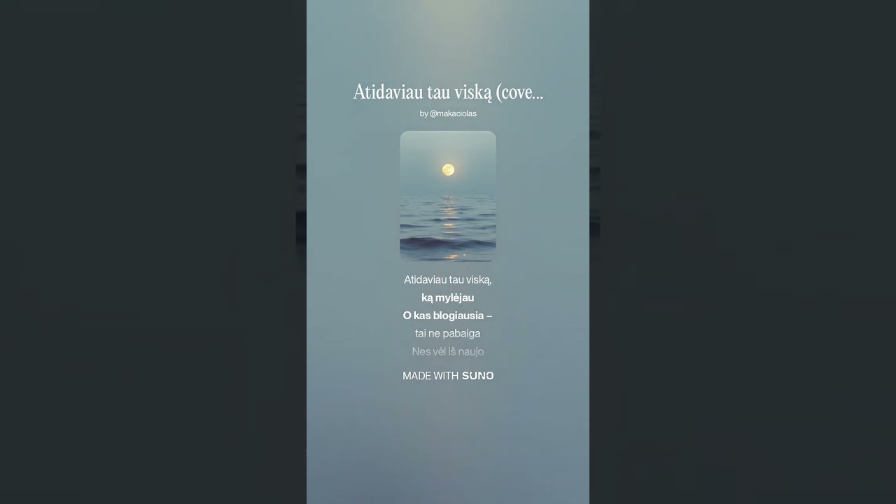 Atidaviau tau viską (cover)