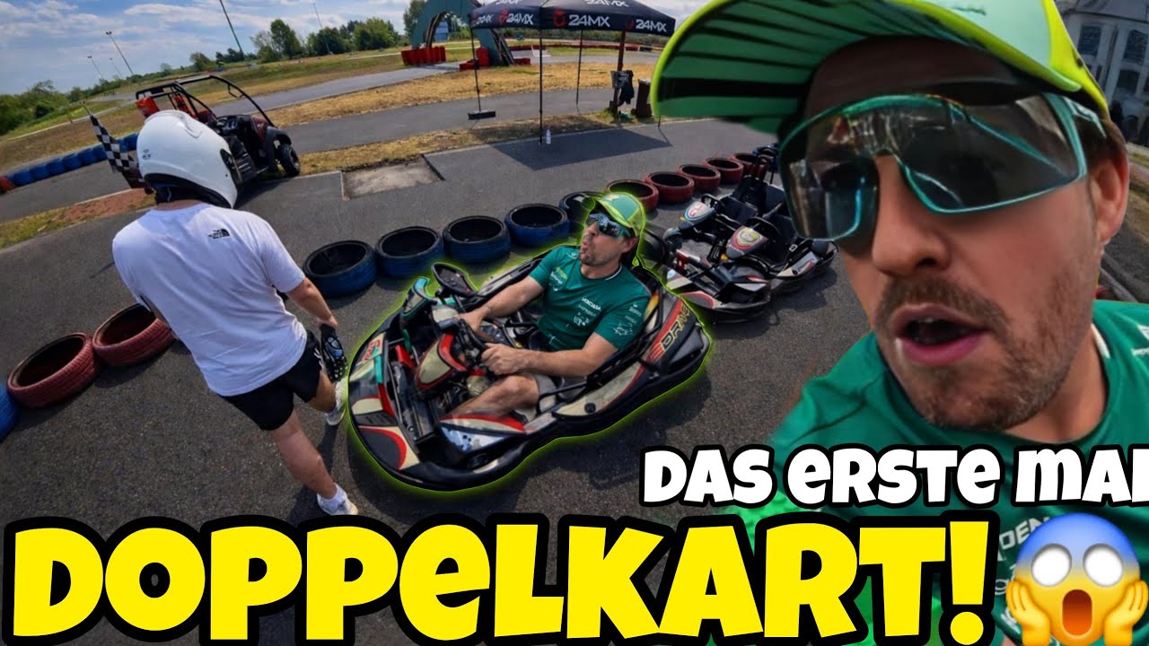 🏁ERSTES MAL DOPPELKART🤣Ich hatte ANGST im Beifahrersitz!😅Zwei Erwachsene – Ein Kart!