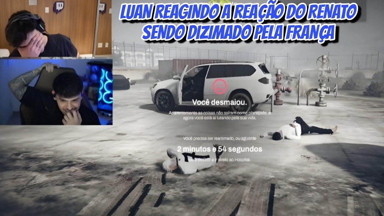 LUAN REAGINDO A REAÇÃO DO RENATO COM A LA SÉTIMA SENDO DIZIMADA PELA FRANÇA