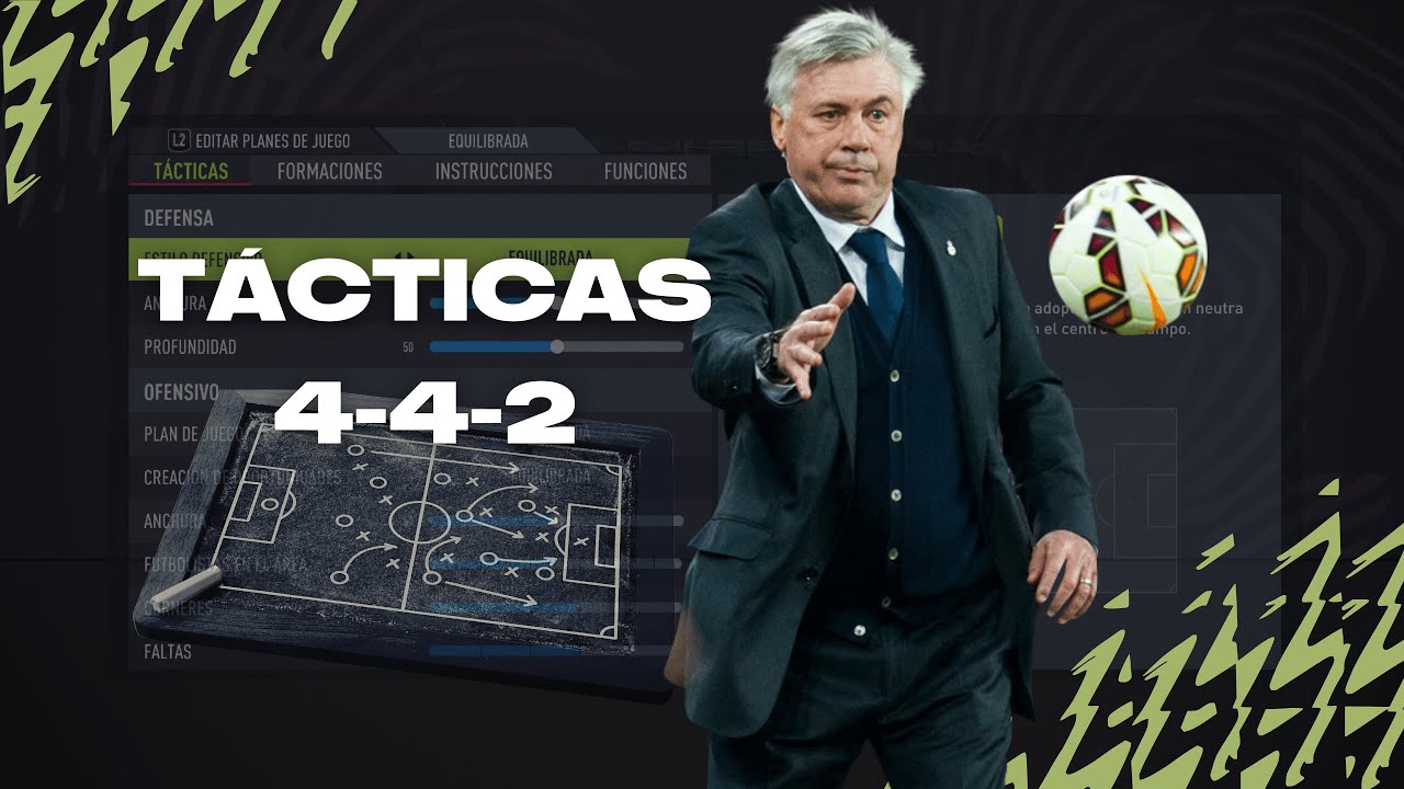 LA FORMACIÓN MÁS EQUILIBRADA DE FIFA 22 EN ESTE MOMENTO. TÁCTICAS E INSTRUCCIONES DE LA 442