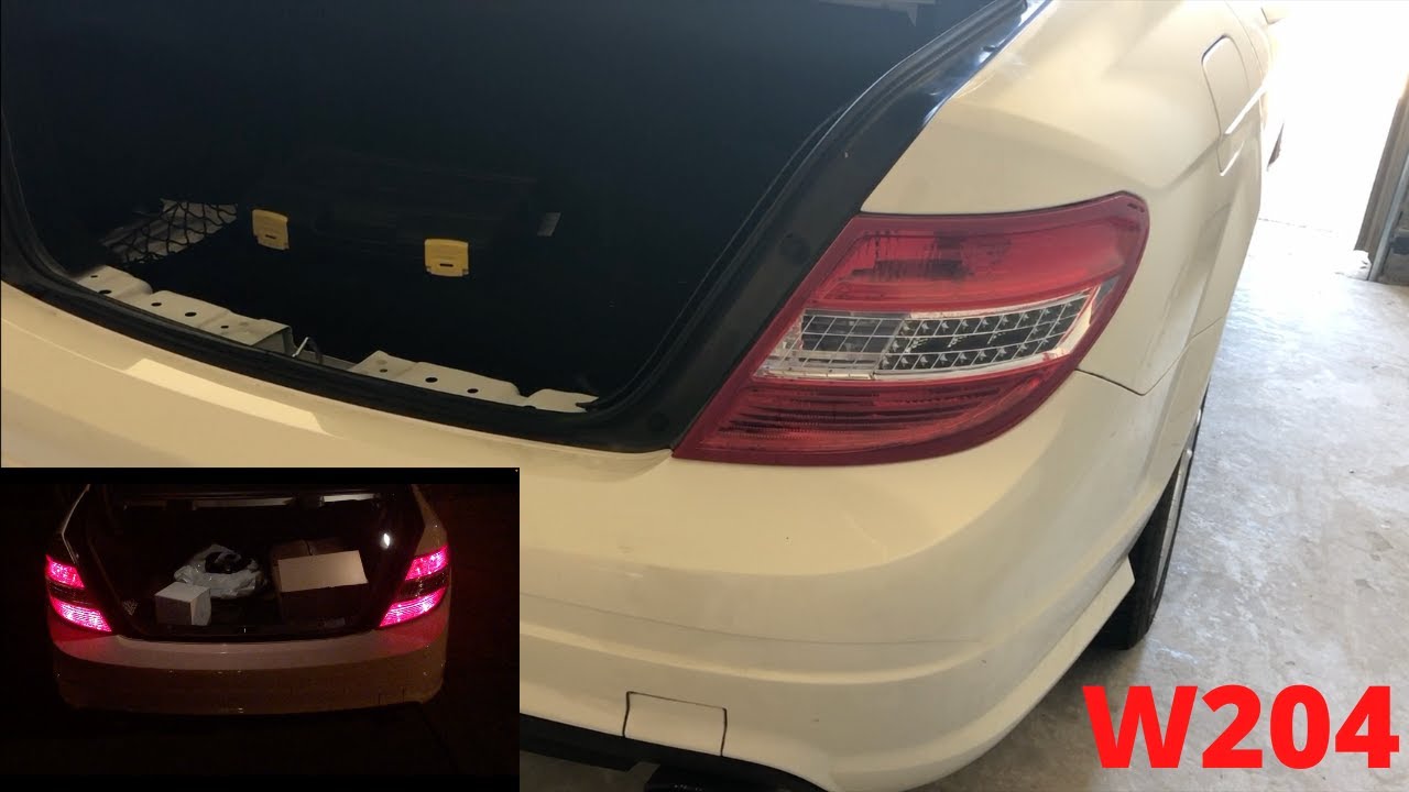 W204 LED tail light install