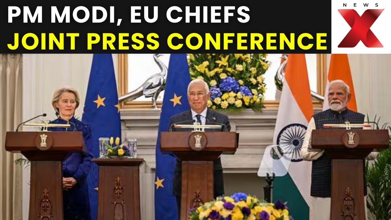 India-EU PC LIVE: PM Modi, Ursula von der Leyen & Antonio Costa Joint Press | Delhi LIVE