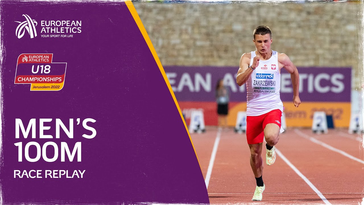 Men's 100m Final | Race Replay | European Athletics U18 Championships
