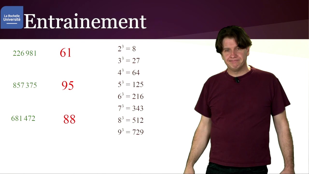 Comment calculer une racine cubique de tête !