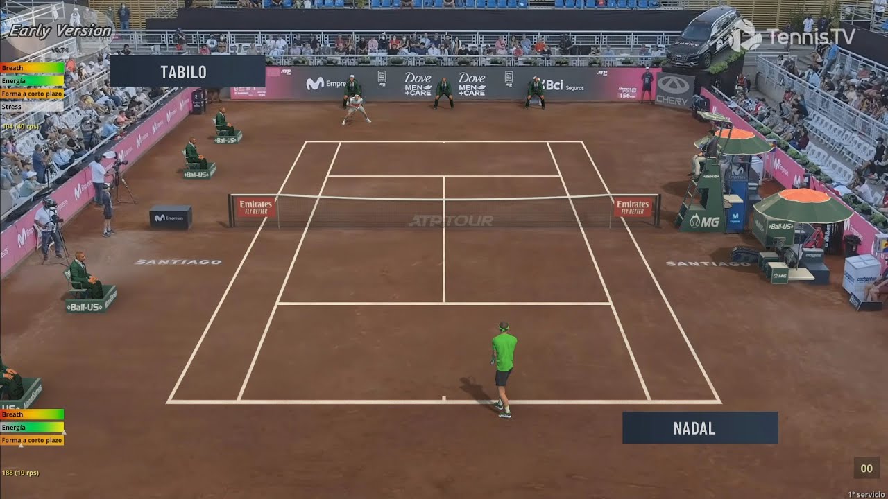 Rafael Nadal VS Alejandro Tabilo | Tennis Elbow 4 | Difficulty Master 8 | Gameplay