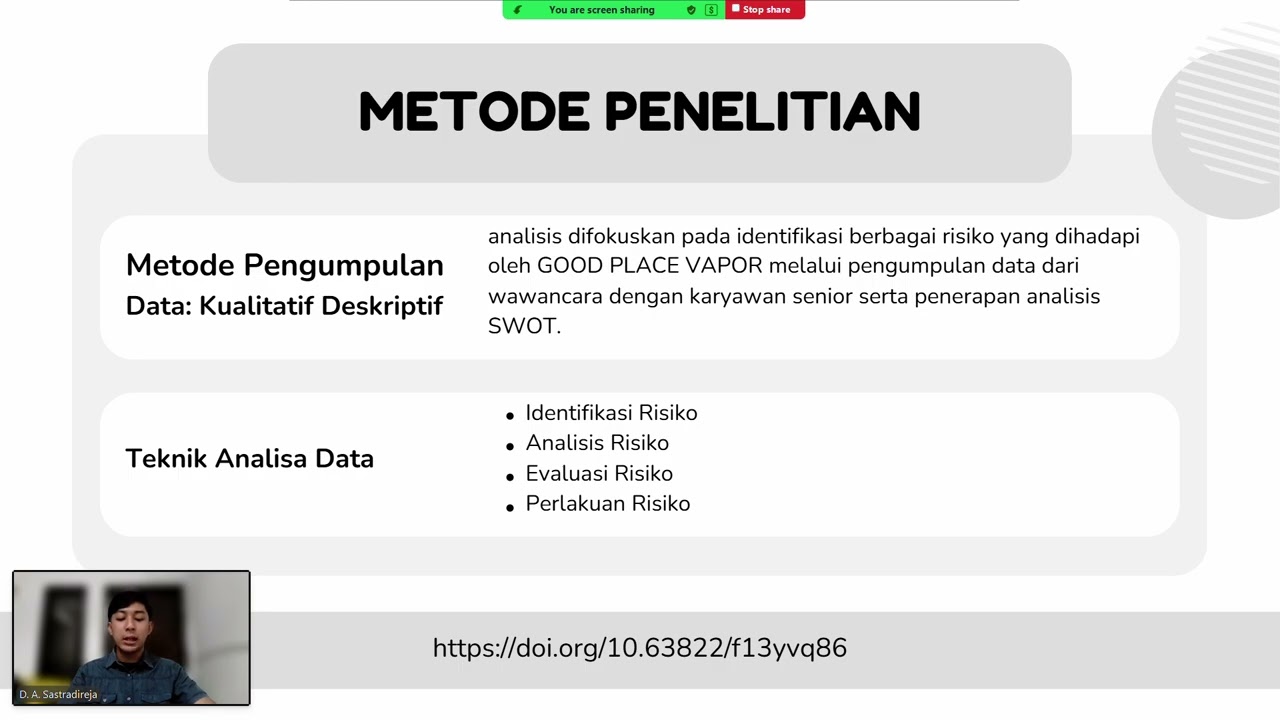 ANALISIS MANAJEMEN RISIKO PADA UMKM GOOD PLACE VAPOR