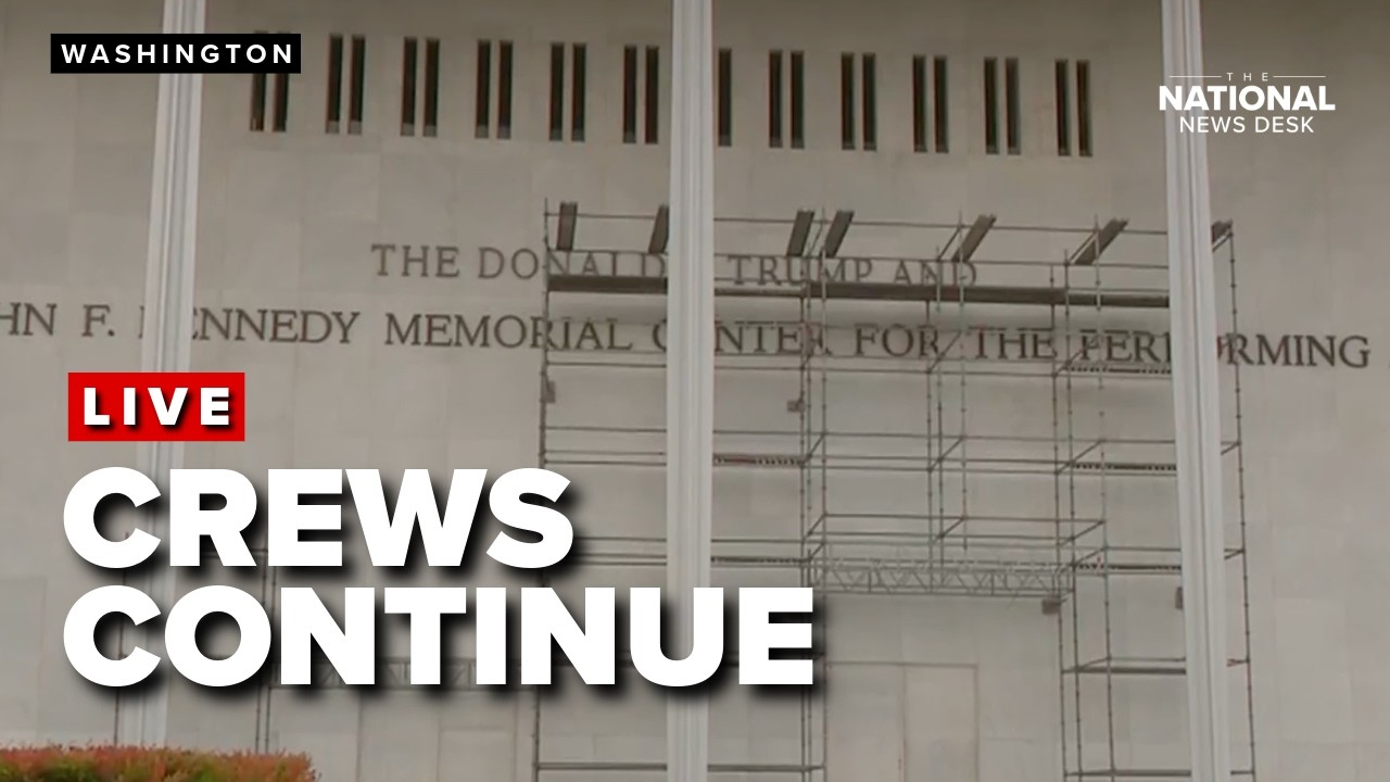 CREWS CONTINUE: Removing President Trump's name from the Kennedy Center