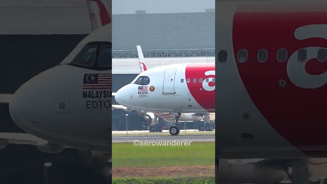 AIR ASIA A321NEO takeoff at Kuala Lumpur Airport #shorts #aviation #plane #a321 #takeoff #airasia