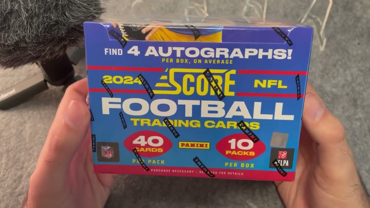 ASMR 1 Hour Unboxing Sealed Hobby Box - 2024 Score Football Cards