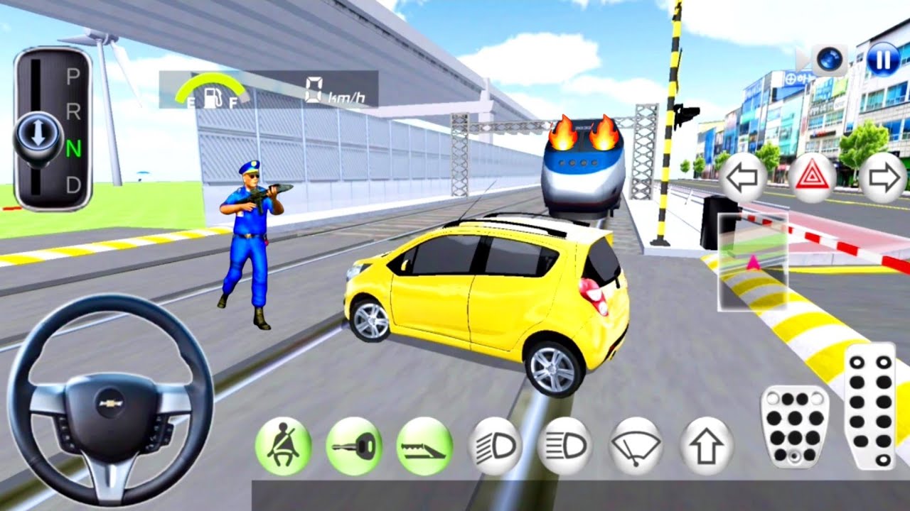 Bullet Train Crash Car 3D Driving Class #shorts #3ddrivingclass
