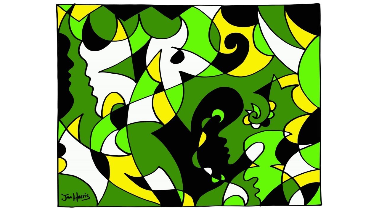 So Satisfying One Line Drawing / Abstract Pattern #14 / Relaxing / Daily Art Therapy