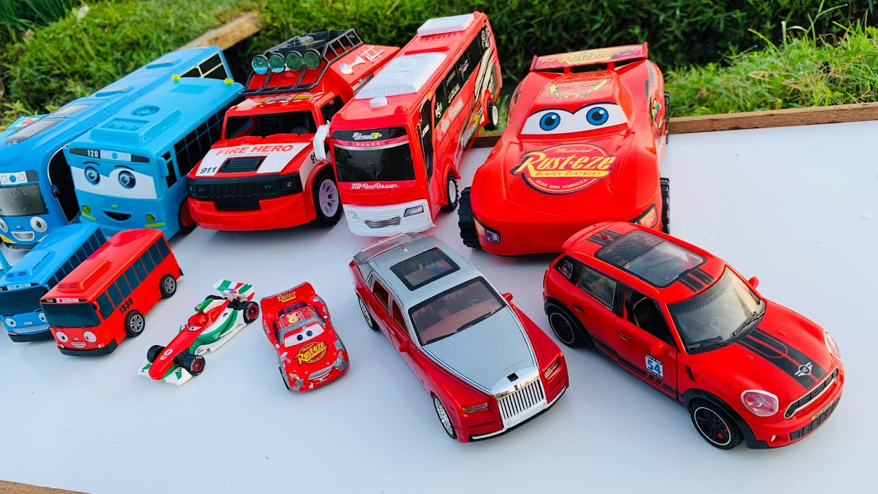 Mobil Mobilan Damkar, Bus Tayo, Mobil Mcqueen, Mobil Balap, Mobil Rolls Royce, Truk Pasir oleng #809