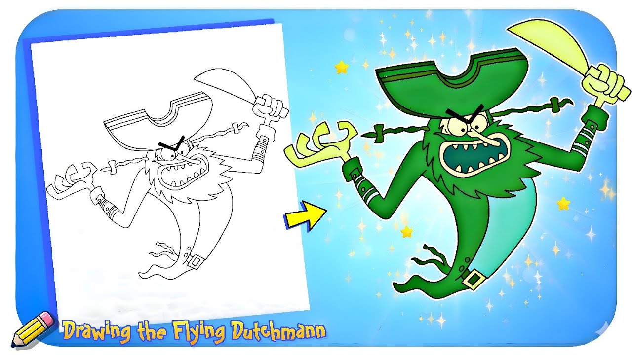 Drawing The Flying Dutchman from SpongeBob Movie 2025! 🏴‍☠️